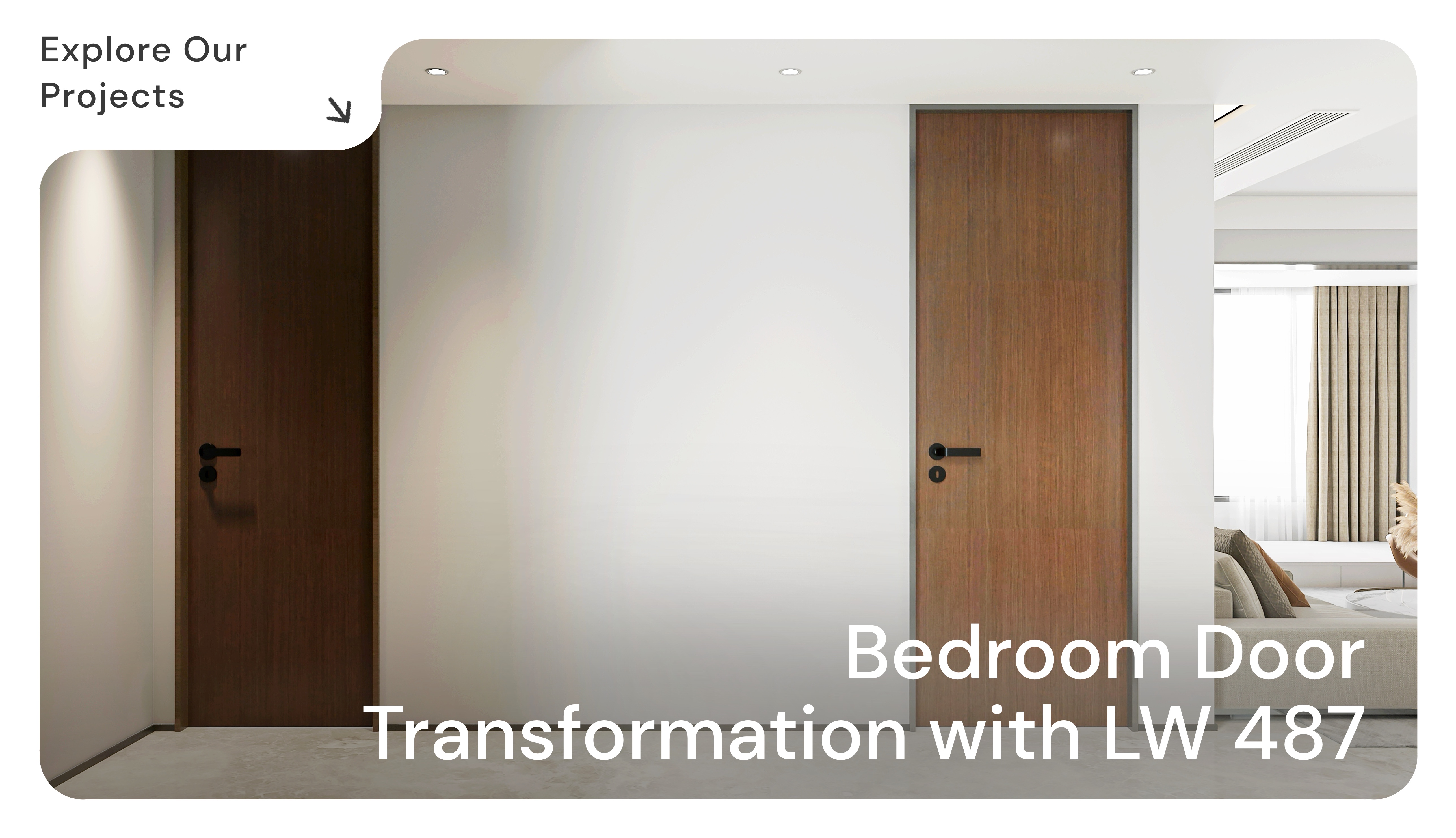 Bedroom Door Transformation with LW 487
